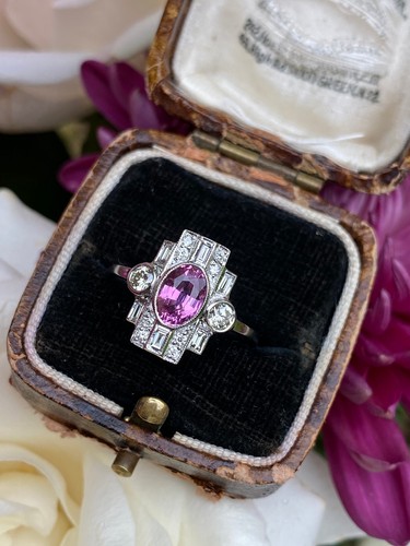 Art deco pink sapphire - deco,