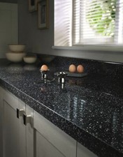 Black sparkle 40mm square edge - black,