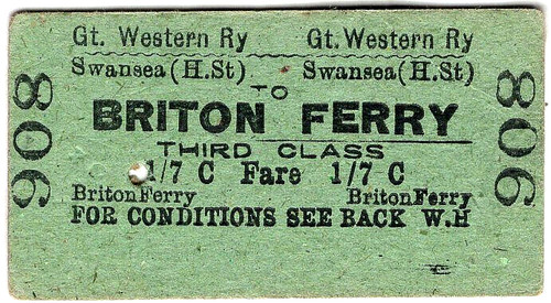 Railway ticket w r - ticket:, g.w.r