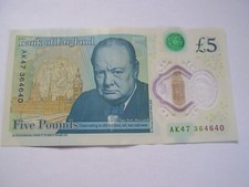 AK47 Bank Of England £5 Five Pound Note QUEEN'S HEAD Plastic/Polymer AK47 364640