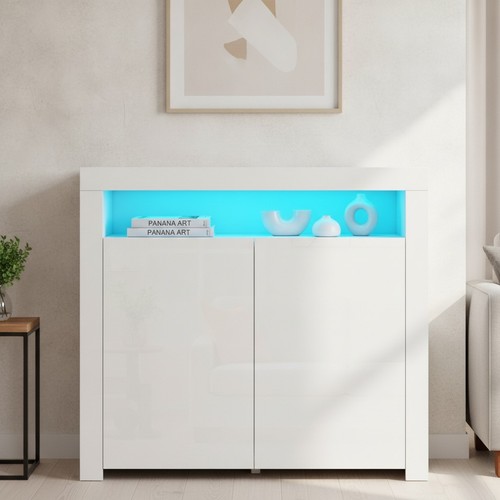Modern led sideboard - led, white