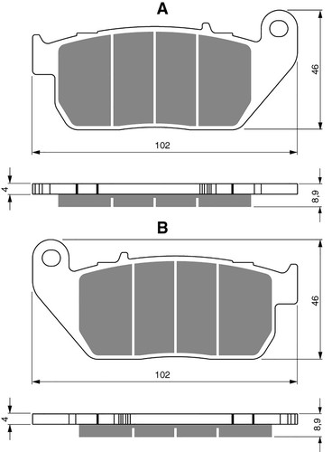 Brake pads front goldfren for - front,