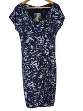 Blue Cowl Neck Dress