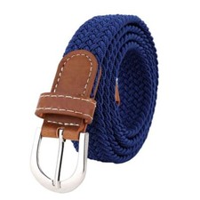 Unisex Woven Belt Elastic Stretch Waist Belts Adjustable Knitted Thin Waistband