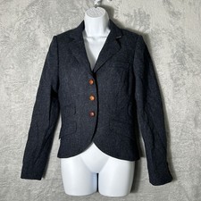 Jack Wills Jacket Blazer Womens Size 6 Navy Wool Hacking Riding Wool Country