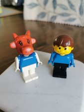 Vintage 1980s Lego Clara Cow And Boy Lego Figures, Good Condition