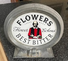 Vintage Flowers Bitter Light-Up Beer Sign / Display 18x15cm Man Cave Bar