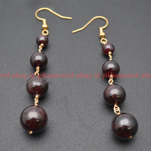 12mm natural red garnet - red,