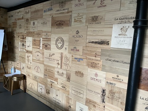 Set wooden wine box - -,