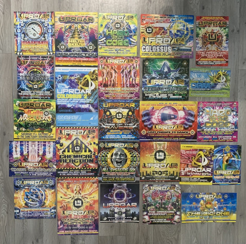 Uproar rave flyers - rave, 2001