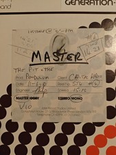 Racal-Zonal magnetic tape, the pit and the pendulum master copy