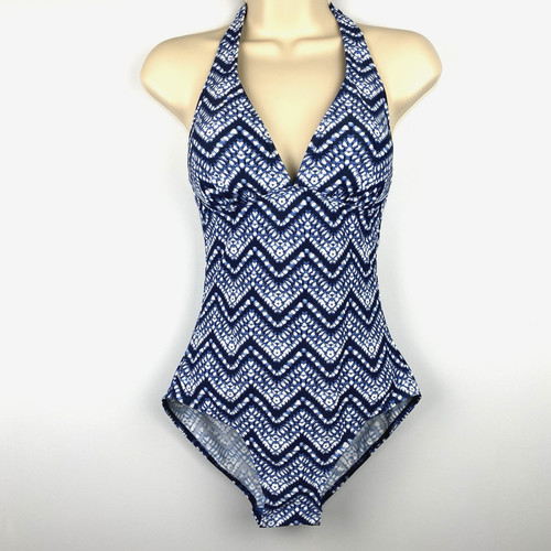 Debenhams blue white zigzag - blue,