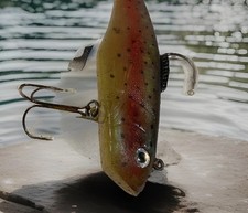 Pike Fishing Baby Rainbow Trout 12 Inch ~ Attached treble hook and single hook