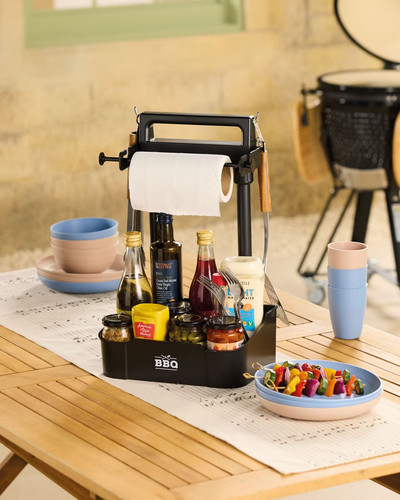 Bbq tool condiment caddy - caddy,