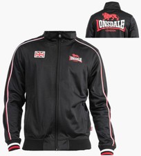 Lonsdale Tricot Training Jacket Skellberry Tracksuit Top Sport Regular-Fit Black