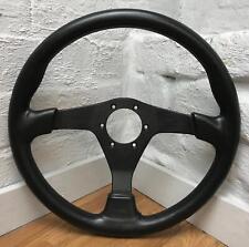 Genuine Italvolanti Black Leather 365mm Steering Wheel. Nardi. Classic. NOS!  7A