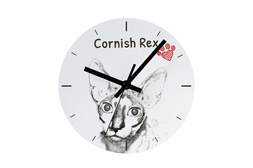 Cornish rex clock with - clock,