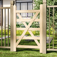 Wooden Garden Gate Retro Fence Decor Outdoor Entrance Pedestrian Gate &Latch New