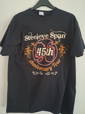 OFFICIAL STEELEYE SPAN 45th ANNIVERSARY TOUR T-SHIRT - BLACK, SIZE XL