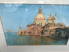Vintage Framed Signed Original Painting Grand Canal Venice Italy
