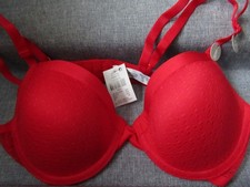 Primark Secret Possessions Bra Wired Light foam backed Bra 36A Red