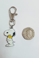 Snoopy and Woodstock Enamel Keyring Keychain Bag Clip Charm Birthday Gift 