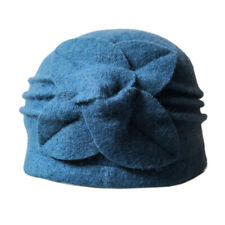 Flower Cloche Hat Soft Warm Wool 1920s 30s Downton Abbey Style Winter Ladies 