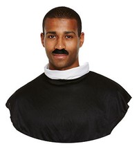 Instant Dress Up Kit Adult Vicar Priest Set Shirt Front Collar Fancy Dress