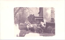HORSE-DRAWN HEARSE c1910 real
