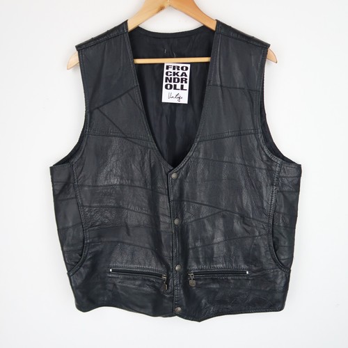 Vintage black leather