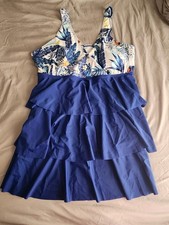 Plus Size Ruffled Tankini Top