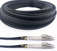 ® - 35M/114.8Ft Outdoor and Indoor Shielded Armored Fiber Optic Cable LC/UPC to 
