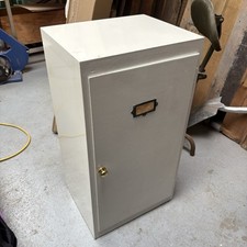 Antique Small Painted Cupboard Cabinet Garage Bedside Storage