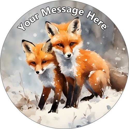 Fox cartoon personalised cake - fox,