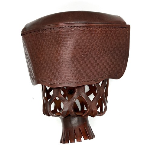 6pcs brown genuine leather - brown,