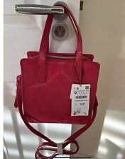 Zara Strawberry Colour Leather Mini Tote Bag NEW RRP £129.99 BNWT Genuine❤️🎁🌸