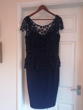 Beautiful Navy Blue Dress Size 14. Special occasion/Mother of The Bride. 