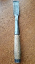Vintage Heavy Large Wood Chisel Wooden Handled 35x3.7cm 659gram G