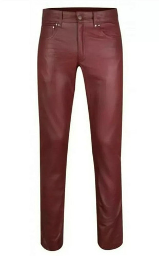 Men genuine leather pant - men's,