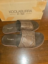 Koolaburra Ugg Mens Size 10 Treeve Slip on Sandals Brown Slides