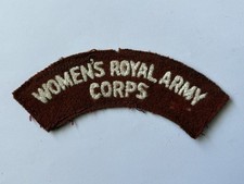 WW2 / Post War Women’s Royal Army Corps Cloth Patch Badge.