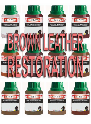 Brown leather restoration - brown,