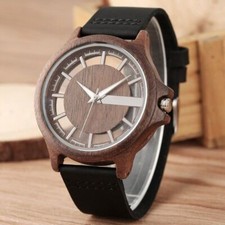 NEWNatural Quartz Wood Watch