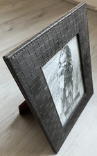 Tesco Brown Material and Glass Photo Frame 13cm x 18cm - Excellent Condition