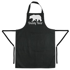 Daddy Bear Cute Lovable Fathers day BBQ Apron For Dad, Cooking Apron