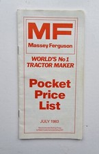 MASSEY FERGUSON TRACTOR & MACHINERY PRICE LIST 1983