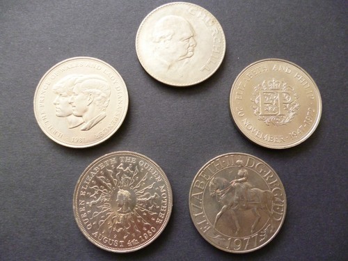 Crown coins set queen - crown,