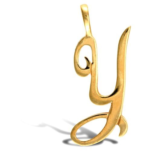 9ct yellow gold - gold, letter