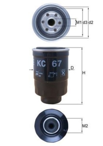 Mahle fuel filter - for, nissan