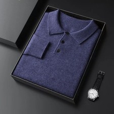 Men's Merino Wool Sweater Polo